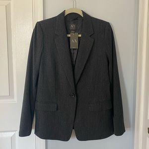Armani Exchange charcoal grey oversized blazer